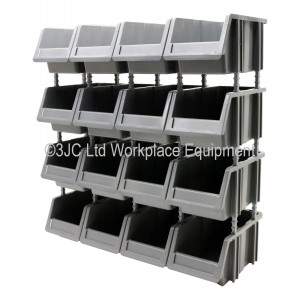 Stakabin Freestanding Plastic Parts Bins Set 3